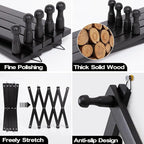 SCUNDA Wall Rack with 14 Hooks, Wooden Wall Expandable Coat Rack - Image 2