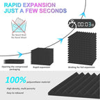 JBER 12 Pack Acoustic Foam Panels, High Desnsity Studio Soundproofing Wedges - Image 4
