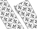 FLFK Wallpaper Border Black and White Patterns Peel and Stick Wall Border Self by FLFK