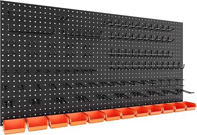 INCLY 48x24 Inch Metal Peg Board Kit by INCLY