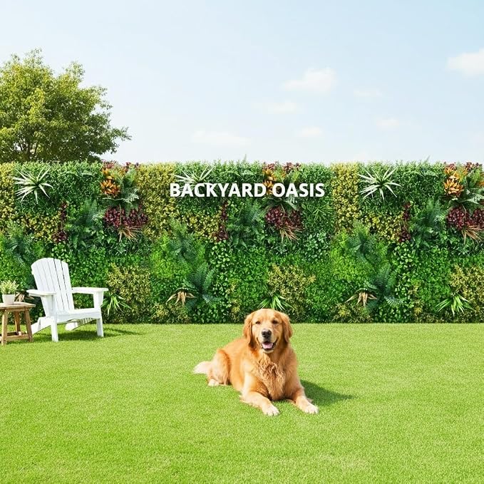 Artificial Grass Wall Backdrop Panels, Faux Boxwood Panels - Image 9