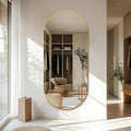 Oval Full Length Mirror, Ultra-Clear Explosion-Proof Dressing Mirror, Simple by TheiaMo