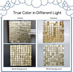 COKAOBE Champagne Gold Sequin Wall Backdrop 24PCS Square Sequin Backdrop - Image 4