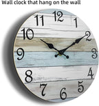CHYLIN Wall Clock, Silent Non Ticking Battery Operated, Rustic Coastal Country - Image 6