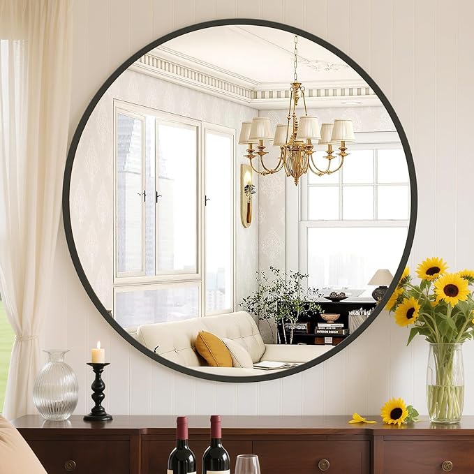 Sweetcrispy 24 Inch Round Wall Mirror by Sweetcrispy