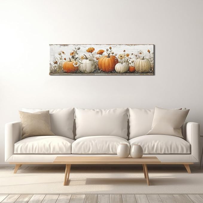 Large Pumpkin Wall Art Fall Wall Decor Farmhouse Kitchen Pictures Wall Decor - Image 6