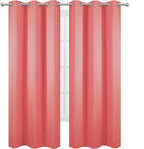 LEMOMO Blackout Curtains 42 x 84 inch/Coral Curtains Set of 2 Panels/Thermal - Image 2