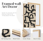 Framed Neutral Horizontal Abstract Wall Art - Image 5