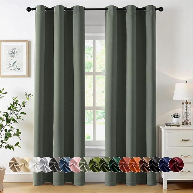 MIULEE Blackout Curtains for Bedroom Living Room 2 Panels, Thermal Insulated by MIULEE