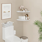 Homode Corner Wall Shelf, 12 in Wide Rounded Corner Shelf Floating - Image 2