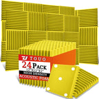 24 Pack Acoustic Panels – Sound Proof Foam Panels by TOUO