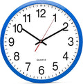 Bernhard Products Blue Wall Clock, Silent Non Ticking by BernhardProducts