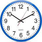 Bernhard Products Blue Wall Clock, Silent Non Ticking by BernhardProducts