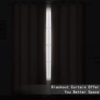 LEMOMO Blackout Curtains 66 x 84 inch/Cappuccino Curtains Set of 2 - Image 3