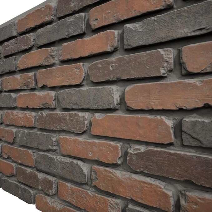 EverStone Aged Brick Faux Brick Panel, 46 7/8"W x 27"H x 1 1/4"D, Clay Creek - Image 7