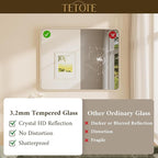 TETOTE Brushed Nickel Bathroom Mirror 48 x 30 Inch - Image 4