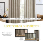 NICETOWN Camel Velvet Curtains 84 Inch Long 52 Wide, Room Darkening Drapes - Image 4