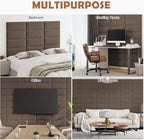 IFNOW Wall Mounted Upholstered Headboard King, 3D Peel and Stick Soundproof - Image 7
