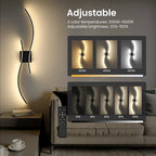 Battery Operated Wall Sconces Set of Two, 10000mAh Rechargeable Modern Wall - Image 4