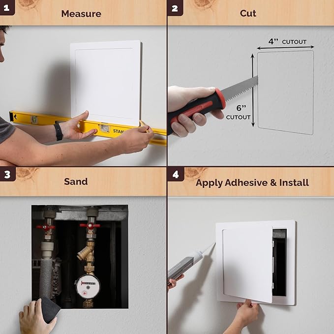 Morvat Access Panel 4x6 Inch for Drywall & Ceiling - Image 3