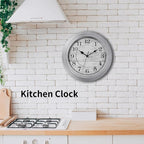 Wall Clock, 12 Inch Kitchen Decorative Wall Clock, Silent Wall Cocks Battery - Image 5