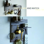 Wooden Pegboard Modular Display Organization Storage Wall Hooks Shelf 15.2in x - Image 8