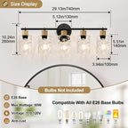 MOKATNG Bathroom Light Fixtures, 5-Light Coastal Vanity Lights - Image 2