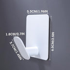 DELITON Adhesive Hooks for Hanging, 8 Pack White Wall/Towel Hooks for Bedroom - Image 4