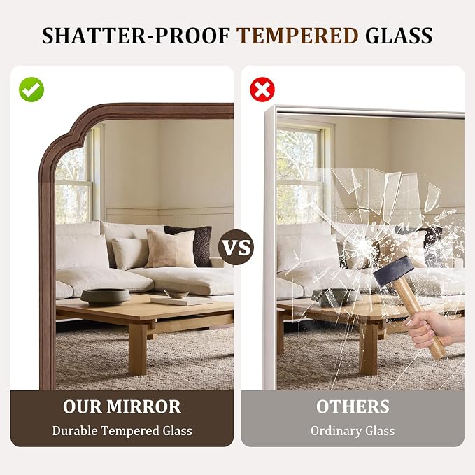 WallBeyond 28" x 40" Wood Bathroom Mirror - Image 5