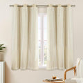 XiDi Curtains for Bedroom Decor Beige34/54/1 by Addsomecolortolife