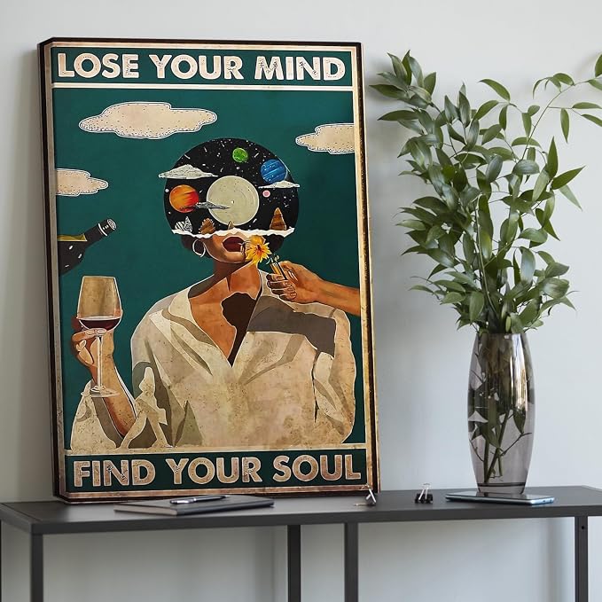 DIHSIEG 12x16 Dark Green Flower Canvas Wall Art Vintage Poster Frameless Floral - Image 8