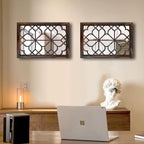 Wocred Set of 2 Rectangular Wall Mirror, Gorgeous Rustic Farmhouse Accent Mirror - Image 2