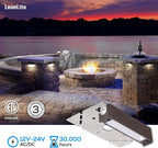 LEONLITE 8-Pack 4 Inch LED Hardscape Lighting, Update Retaining Wall Lights - Image 5