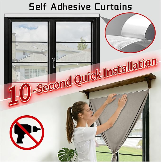 No-Sew 100% Blackout Shade - Image 3