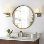 WallBeyond Round Wood Mirror 28" Circle Wall Mirror by WallBeyond