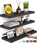BAYKA Floating Shelves for Wall, Wall Mounted Rustic Wood Shelves for Bathroom by Bayka