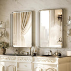 VooBang Bathroom Mirror 24x32 inch, Modern Round Corner Bathroom Vanity Mirror - Image 5