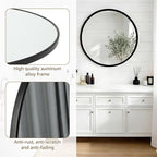 DUMOS 28 Inch Round Wall Mirror, Bathroom Mirror - Image 4