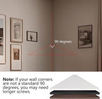 evron Corner Mounting Shelf Set of 2 – Easy to Install Floating Wall Shelves - Image 7