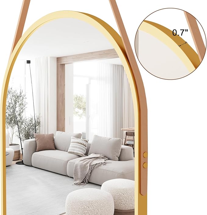 Full Length Mirror, Oval Wall Mounted Mirror, Wall Mirrors Full Length - Image 6