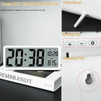 8.5" Modern Digital Wall Clock, Battery Operated, Simple LCD Display - Image 5