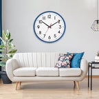 HZDHCLH Wall Clock Blue, Silent Wall Clocks Battery Operated 8 Inch Modern Non - Image 6