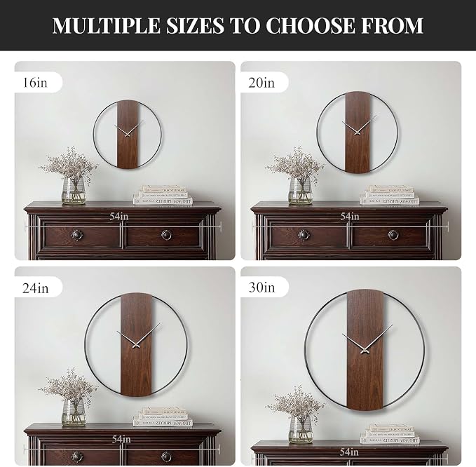 Large Wall Clock 24 Inch Decorative Modern Minimalist Wall Clocks - Image 5