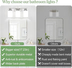 MOKATNG 3-Light Bathroom Light Fixtures, Brushed Nickel Vanity Light - Image 2