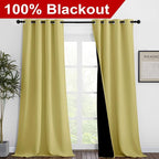 NICETOWN 100% Blackout Blinds, 46 inches x 96 inches, Laundry Room Decor Window - Image 2