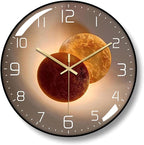 Ergocar Wall Clock, Art Deco Wall Clock, Non-Ticking Silent Modern Metal Wall by Ergocar
