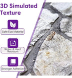 3D Faux Stone Wall Panels Peel and Stick, Stone-Look Textured Wall Sticker - Image 3