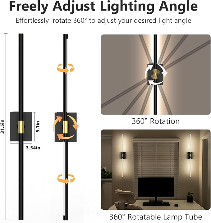 1 Pack Battery Operated Wall Sconce - 10000mAh Wireless Sconce Rechargeable - Image 2