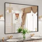 LOAAO Black Bathroom Mirror 48"X30" by LOAAO