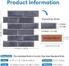 COMSTICKC 3D Faux Brick Wall Panels Peel and Stick Tiles, Small Size Thin PVC - Image 3